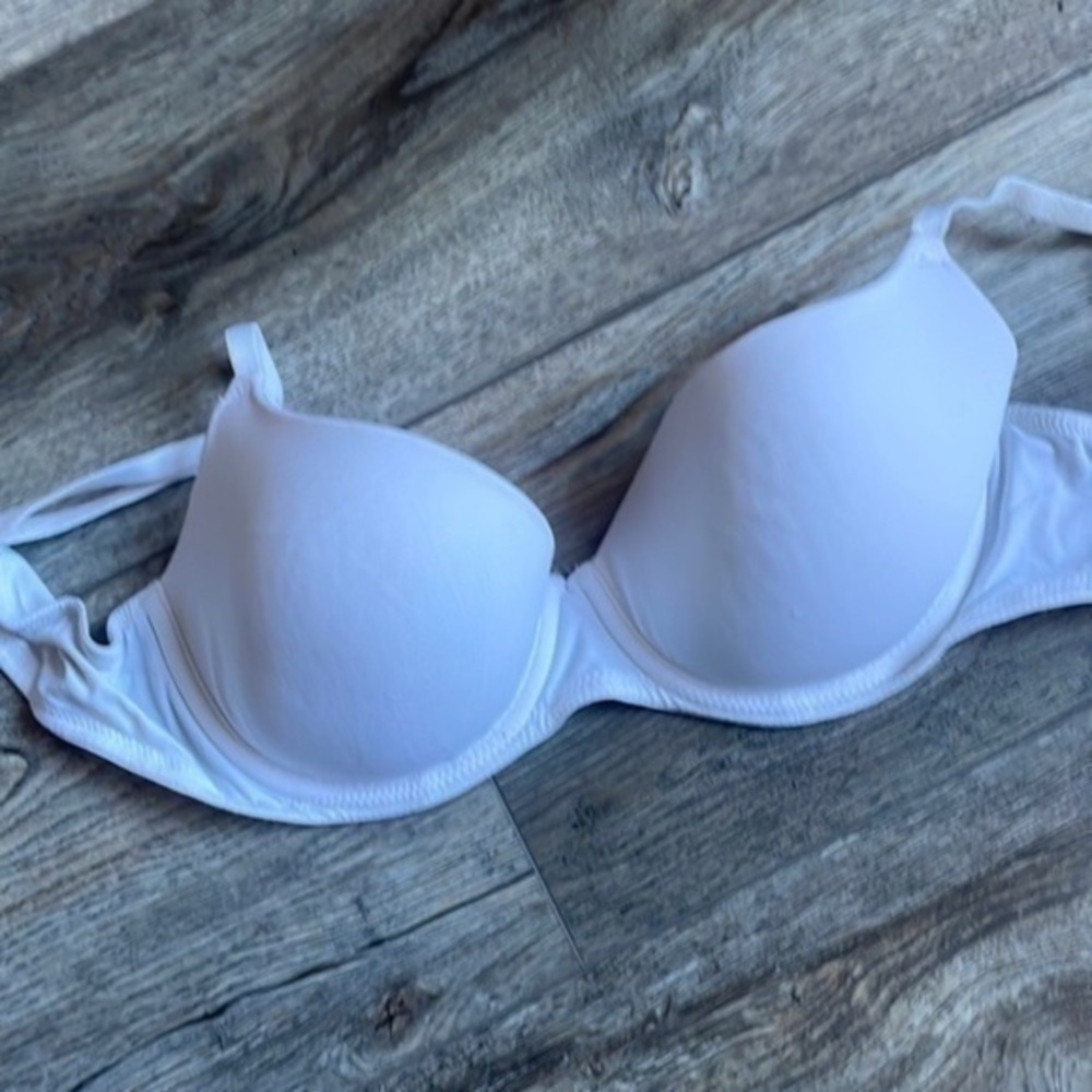 Pink bra size 34B white underwire